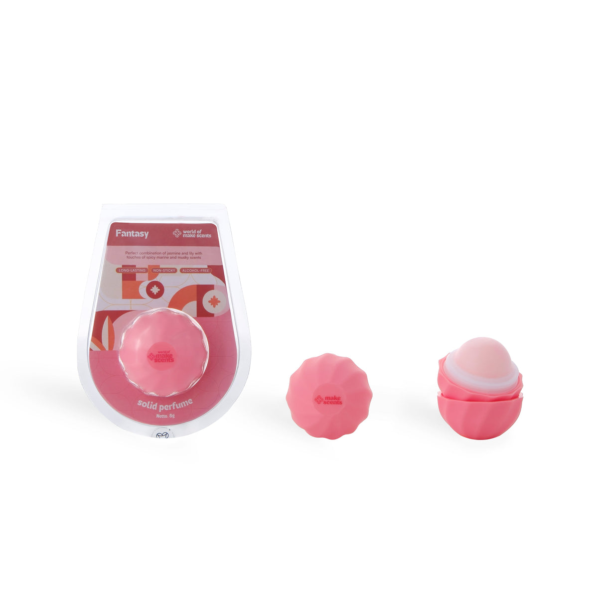 World of Make Scents Fantasy Solid Perfume + Pink Crocy Case 8 g